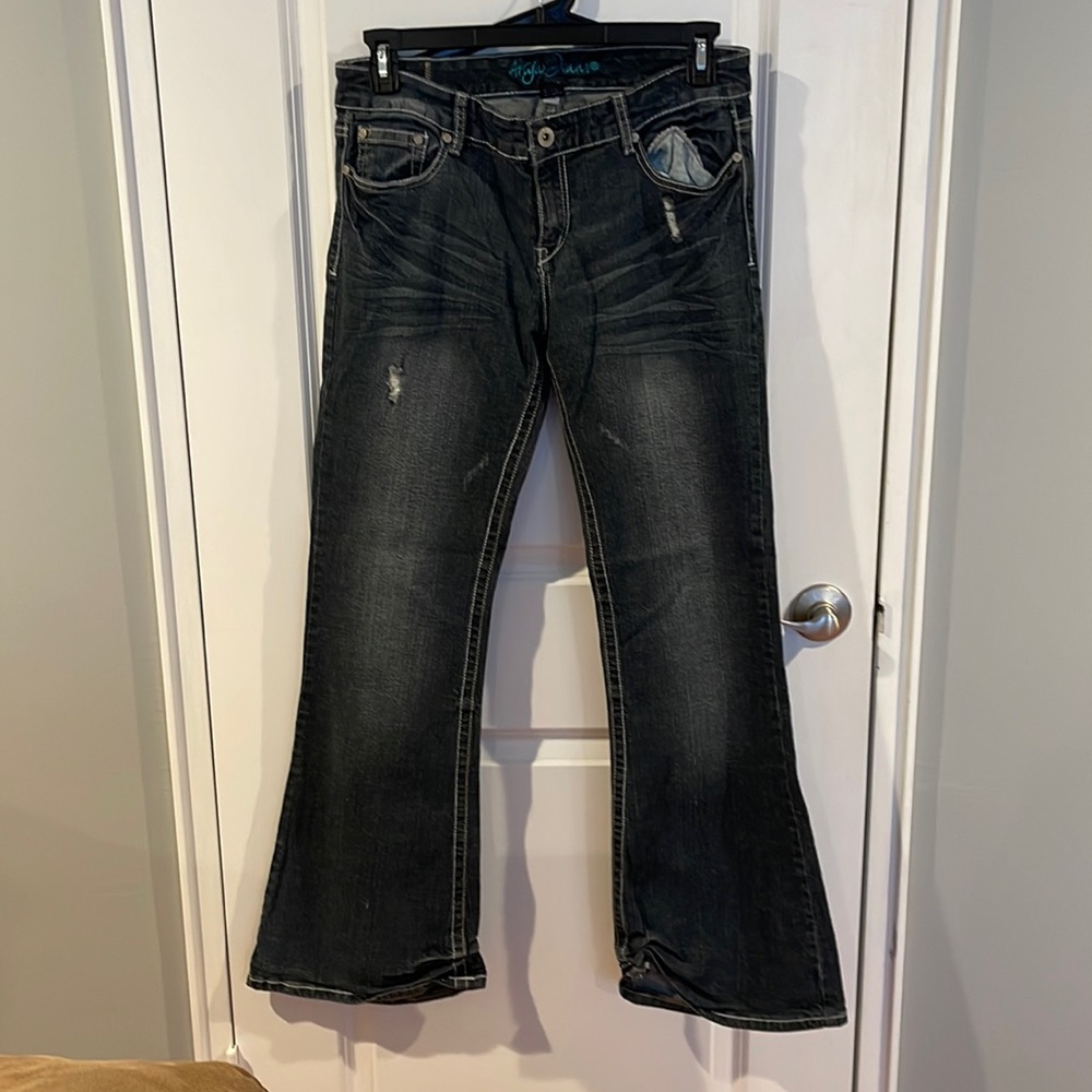 Ariya distressed flare jeans